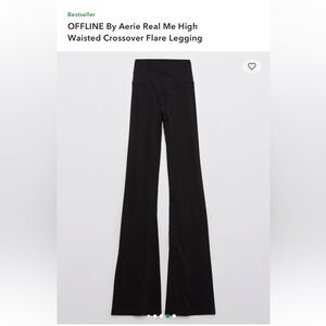 Aerie High Rise Crossover Real Me Flare Leggings